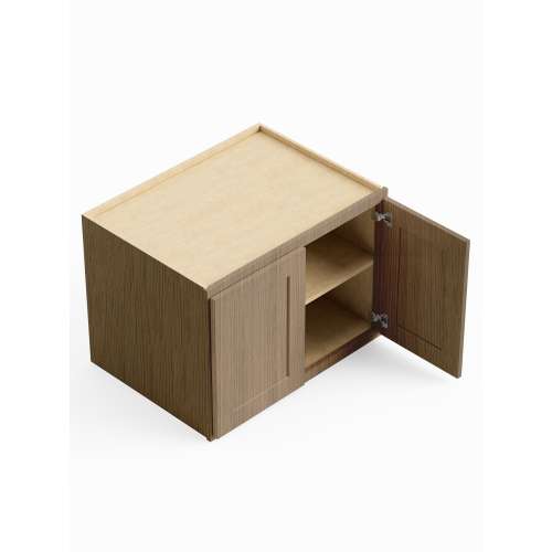 SMW302424-RTA-FR01-TW Framington 30-in x 24-in x 24-in Ready To Assemble Remington Refrigerator Wall Cabinet, Tan Wood