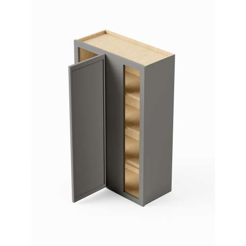 SMWBC2742L-ASM-FR02-LG Framington 27-in x 12-in x 42-in Assembled Latitude Blind Wall Cabinet With Left-Hand Door, Light Grey