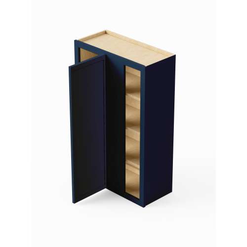 SMWBC2742-RTA-FR02-NB Framington 27-in x 12-in x 42-in Ready To Assemble Latitude Blind Wall Cabinet, Navy Blue