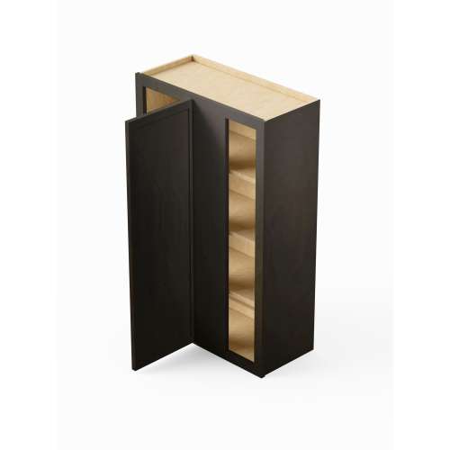 SMWBC2742-RTA-FR02-SG Framington 27-in x 12-in x 42-in Ready To Assemble Latitude Blind Wall Cabinet, Smokey Grey