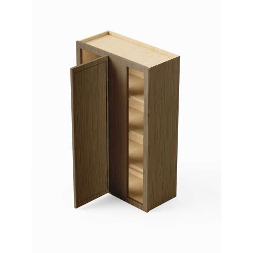 SMWBC2742-RTA-FR02-TW Framington 27-in x 12-in x 42-in Ready To Assemble Latitude Blind Wall Cabinet, Tan Wood