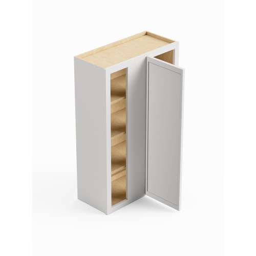 SMWBC2742R-ASM-FR02-WH Framington 27-in x 12-in x 42-in Assembled Latitude Blind Wall Cabinet With Right-Hand Door, White