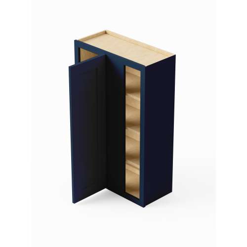 SMWBC2742L-ASM-FR01-NB Framington 27-in x 12-in x 42-in Assembled Remington Blind Wall Cabinet With Left-Hand Door, Navy Blue