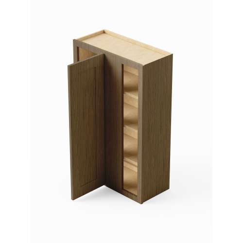 SMWBC2742-RTA-FR01-TW Framington 27-in x 12-in x 42-in Ready To Assemble Remington Blind Wall Cabinet, Tan Wood