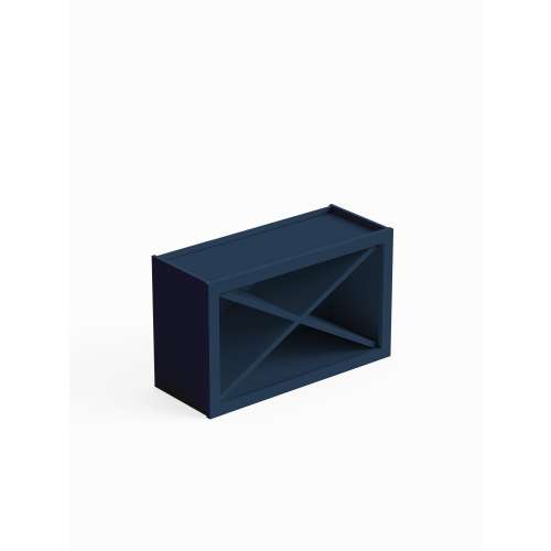 SMWXR3018-ASM-FR01-NB Framington 30-in x 12-in x 18-in Assembled Wine Storage Wall Cabinet, Navy Blue
