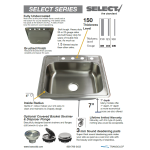 25-in x 22 1/64-in x 6-in 22 Gauge Single Bowl, Stainless Steel Kitchen Sink, Drop-in Installation, with 4 Faucet Holes