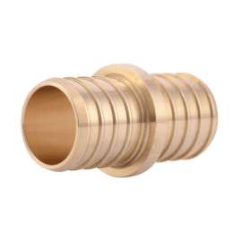 UC020LFA COUPLING 1 BRASS STRAIGHT UC020LFA PEX BARBXBARB LEAD FREE