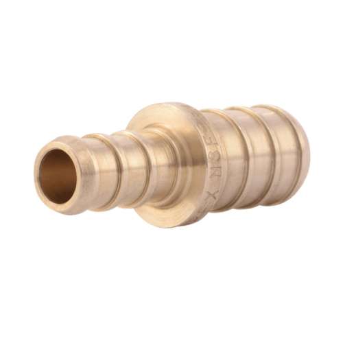 UC009LFA COUPLING 3/8X1/2 BRASS UC009LFA PEX BARBXBARB LEAD FREE