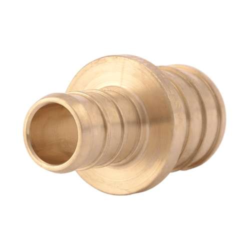 UC058LFA COUPLING 1/2X3/4 BRASS STRAIGHT PEX UC058LFA BARBXBARB LEAD FREE