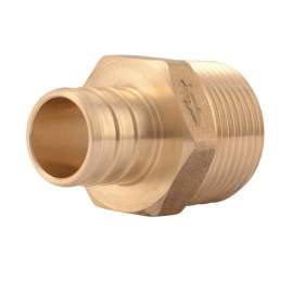 UC134LFA ADAPTER 3/4 BRASS THREAD UC134LFA PEX BARBXMNPT LEAD FREE