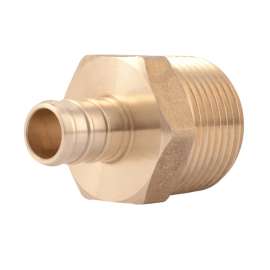UC116LFA ADAPTER 1/2X3/4 BRASS THREAD PEX UC116LFA BARBXMNPT LEAD FREE