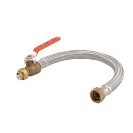 U3068FLEX18BVLF CONNECTOR 1/2X3/4X18 W/BALL VLV U3068FLEX18BVLF LEAD FREE