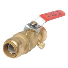 Ball Valve, Inline, Push-Fit, 3/4-in, 200 psi
