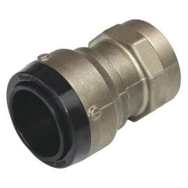 DZR Brass Connector Female, DZR Brass Body Material, Push-Fit Connection Type