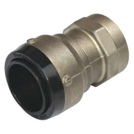 DZR Brass Connector Female, DZR Brass Body Material, Push-Fit Connection Type