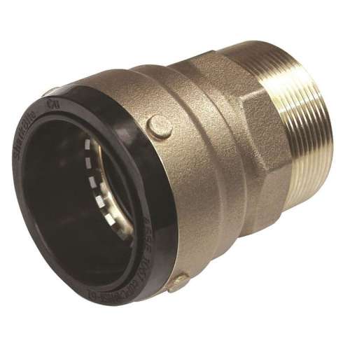 DZR Brass Connector Male, DZR Brass Body Material, Push-Fit Connection Type