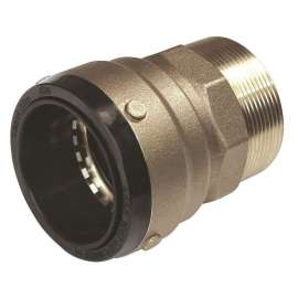 DZR Brass Connector Male, DZR Brass Body Material, Push-Fit Connection Type