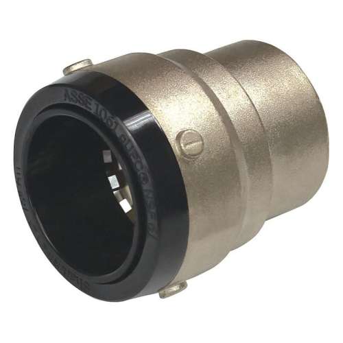 DZR Brass End Cap, DZR Brass Body Material, Push-Fit Connection Type