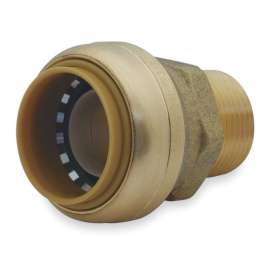 Metal Male Reducing Adapter, DZR Brass Body Material, Tube x MNPT Connection Type
