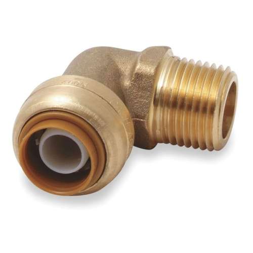 Metal Swivel Elbow, 90-Degree, DZR Brass Body Material, Tube Connection Type