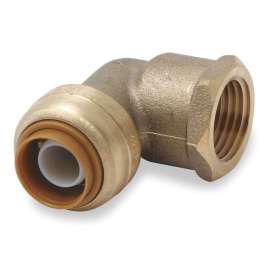 Metal Female Elbow, 90-Degree, DZR Brass Body Material, Tube Connection Type