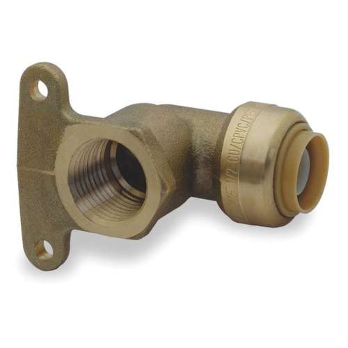 Metal Female Hy-Ear Elbow, 90-Degree, DZR Brass Body Material, Tube x FNPT Connection Type