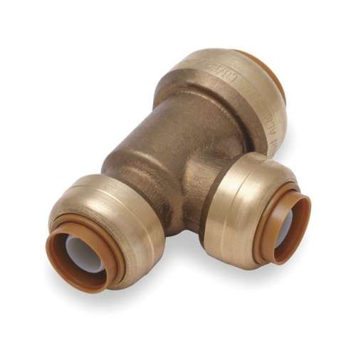 Metal Reducing Tee, DZR Brass Body Material, Tube Connection Type