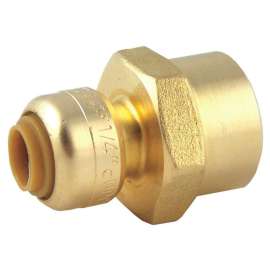 Metal Female Reducing Adapter, DZR Brass Body Material, Tube x FNPT Connection Type