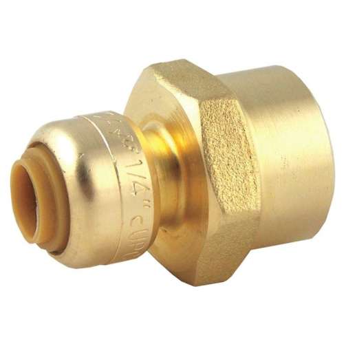 Metal Female Reducing Adapter, DZR Brass Body Material, Tube x FNPT Connection Type