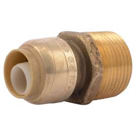 U116LF ADAPTER 1/2X3/4 BRASS CXM U116LF - PUSH CONNECTXMNPT