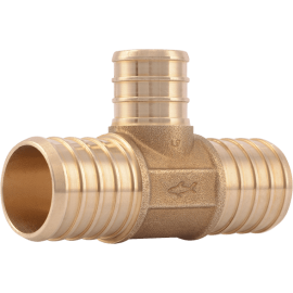 UC416LFA TEE 1X3/4 BRS UC416LFA PEX BARBXBARBXBARB LEAD FREE