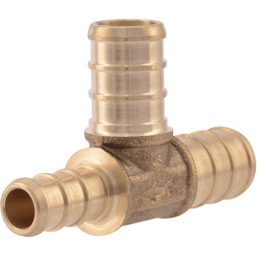 UC434A TEE 1/2X3/8X1/2 BRS PEX UC434A BARBXBARBXBARB