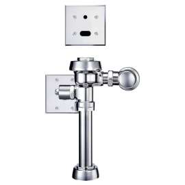 Automatic Flush Valve, Toilet Fixture Type, (4)AA Batteries, 1-in Inlet Size
