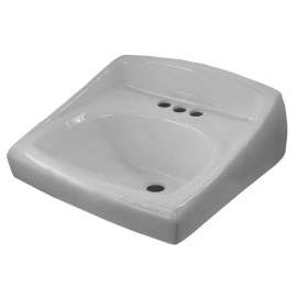Lavatory Sink, Wall-Mount, 4-in Centerset