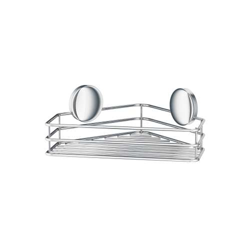 Self Adhesive Single Corner Shower Basket in Polished Chrome