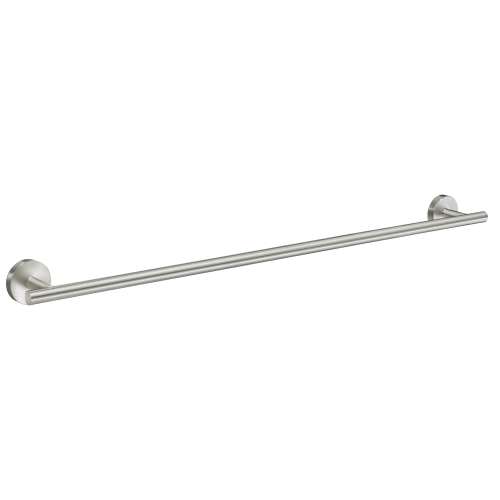 Single Towel Rail in Brushed Nickel