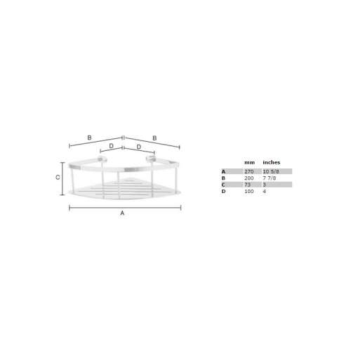 Corner Soap Basket in Polished Chrome