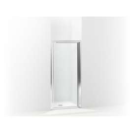 Vista Pivot II 23-In X 26-1/2-In Framed Alcove Shower Door With Pebbled Glass