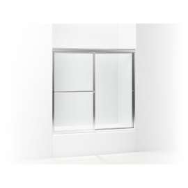 Deluxe 59.38-In X 56.25-In Framed Alcove Shower Door With Pebbled Texture Glass