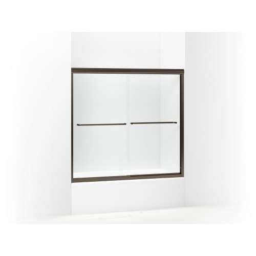 Finesse 57-In X 55.75-In Frameless Alcove Shower Door With Smooth/Clear glass texture Glass