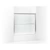 Finesse 57-In X 55.75-In Frameless Alcove Shower Door With Smooth/Clear Texture Glass