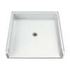 Shower Base 39.375-in L x 39.375-in W with Center Drain in White