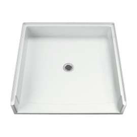 Shower Base 39.375-in L x 39.375-in W with Center Drain