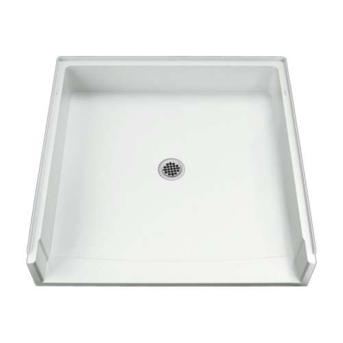 Shower Base 39.375-in L x 39.375-in W with Center Drain