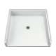Shower Base 39.375-in L x 39.375-in W with Center Drain in White