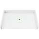 Shower Base 39.375-in L x 63.25-in W with Center Drain in White