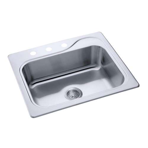 Southhaven 25-in. Single Bowl Drop-in 20 Gauge Stainless Steel Kitchen Sink - In Multiple Configurations