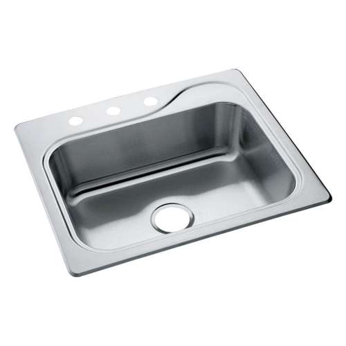 Southhaven 25-in. Single Bowl Drop-in 20 Gauge Stainless Steel Kitchen Sink - In Multiple Configurations