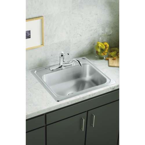 Middleton 25-in. Single Bowl Drop-in 20 Gauge Stainless Steel Kitchen Sink