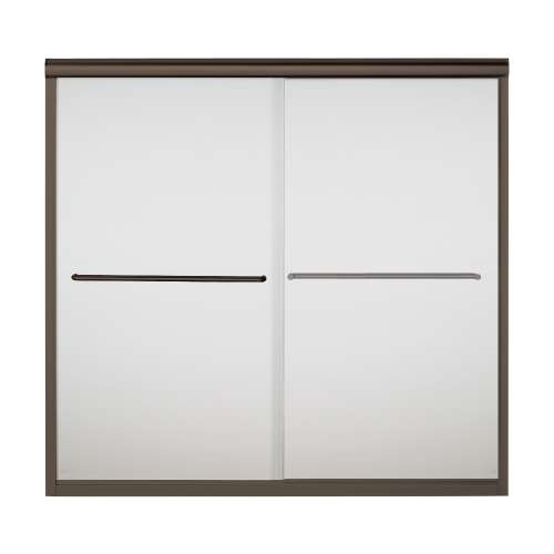 Finesse 59.625-In X 58.31-In Frameless Alcove Shower Door With Frosted Glass